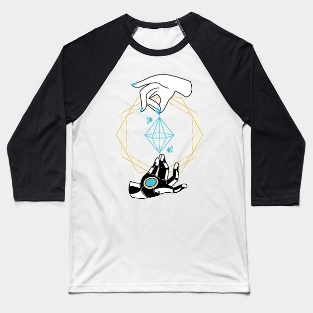 Symmetra Tarot Baseball T-Shirt by fryingsausage